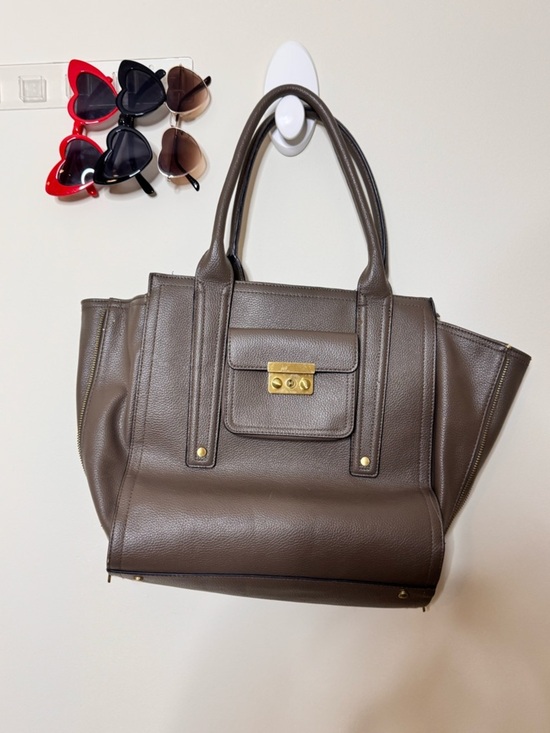 3.1 Phillip Lim for Target Handbags - 3.1 Phillip Lim for Target Brown Pebbled Leather Tote with Gold Hardware